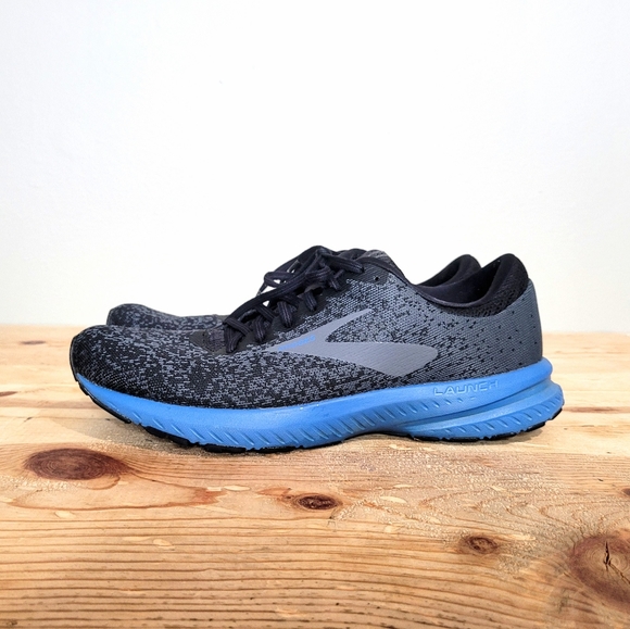 Brooks Other - Brooks Launch 6 Running Shoes Black Blue Mesh Athletic 1102971D011 Size 10